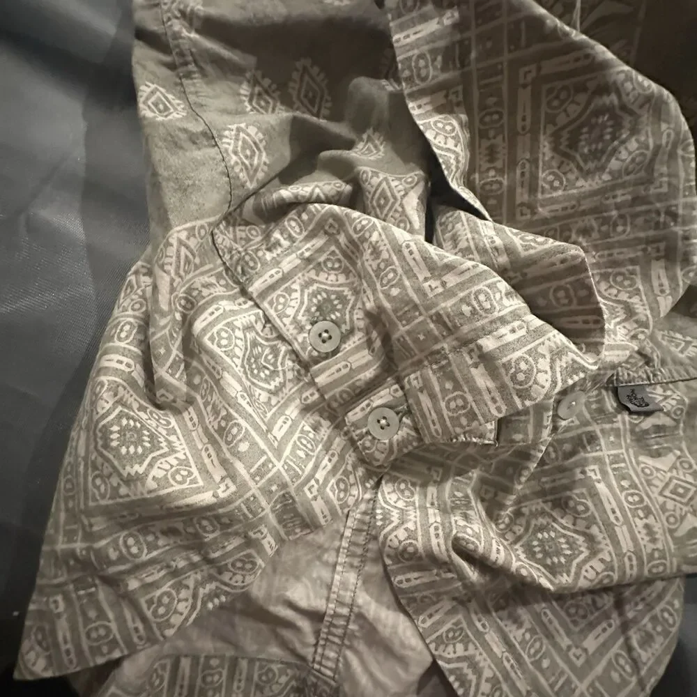 The North Face A5 Series Shirt Mens XL Short Sleeve Western Aztec Hiking Button